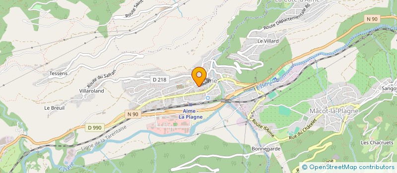 localisation de l'entreprise MADAME DELPHINE VANDENBERGHE  LA PLAGNE TARENTAISE