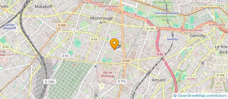 localisation de l'entreprise MADAME DELPHINE VAQUIER  MONTROUGE