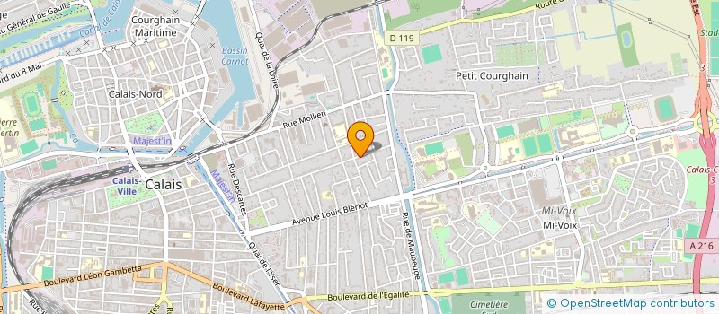 localisation de l'entreprise MADAME DELPHINE VERCOUTRE  CALAIS