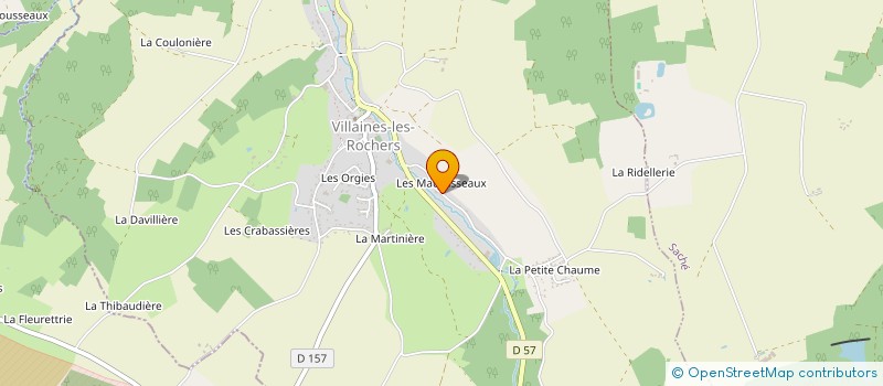 localisation de l'entreprise MADAME DELPHINE VERITE  VILLAINES-LES-ROCHERS