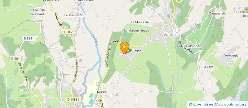 localisation de l'entreprise MADAME DELPHINE VIDAL  VOUTEZAC