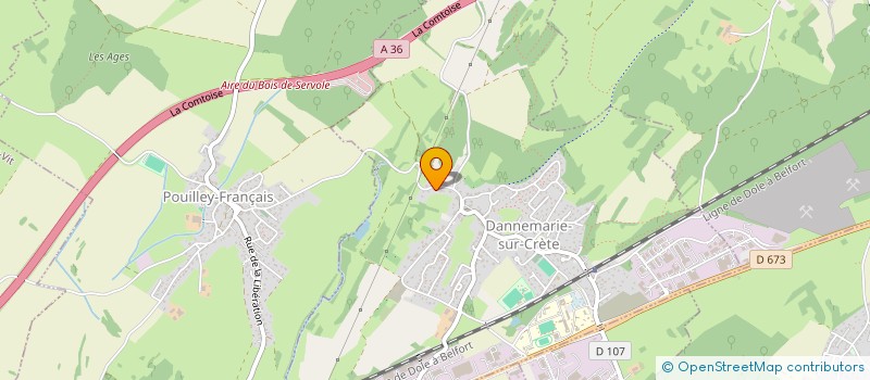 localisation de l'entreprise MADAME DELPHYNE BIETRY  DANNEMARIE-SUR-CRETE