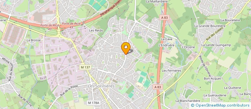 localisation de l'entreprise MADAME DENISA ROMAN  LES SORINIERES