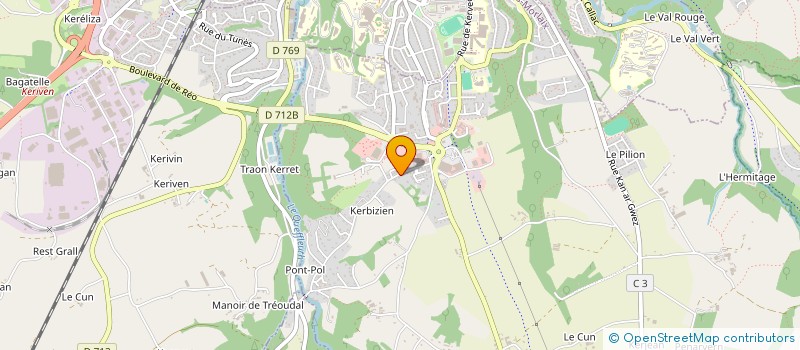 localisation de l'entreprise MADAME DENISE BAUDIN à PLOURIN-LES-MORLAIX