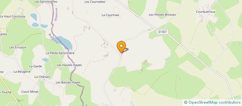 localisation de l'entreprise MADAME DENISE BEAUGENDRE  JUVIGNE