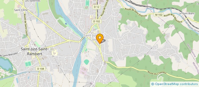 localisation de l'entreprise MADAME DENISE BERTHET  SAINT-JUST-SAINT-RAMBERT