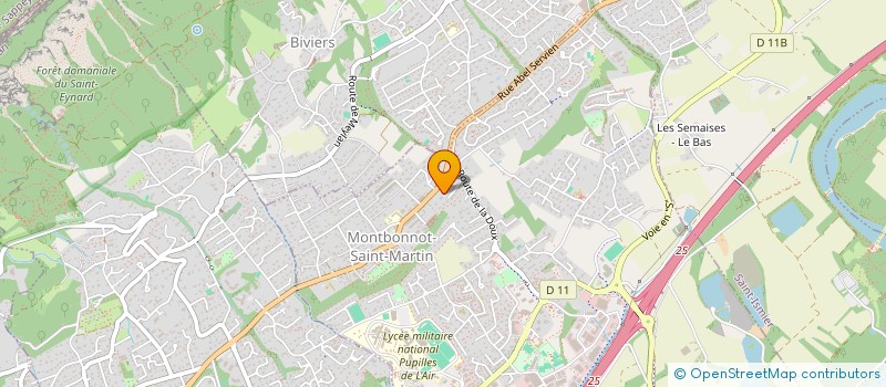 localisation de l'entreprise MADAME DENISE BONNEVILLE  MONTBONNOT-SAINT-MARTIN