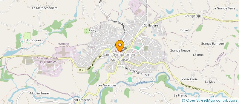 localisation de l'entreprise MADAME DENISE BUISSON  SAINT-SYMPHORIEN-SUR-COISE