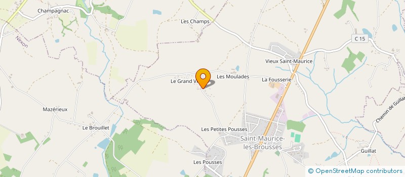 localisation de l'entreprise MADAME DENISE CHAMINAUD à SAINT-MAURICE-LES-BROUSSES