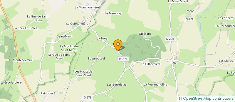 localisation de l'entreprise MADAME DENISE DANGEREUX à SAINT-MARTIN-DES-PEZERITS