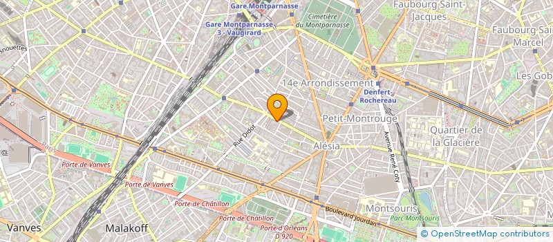 localisation de l'entreprise MADAME DENISE DANVY  PARIS