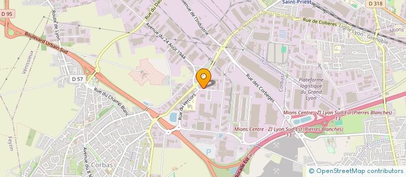 localisation de l'entreprise MADAME DENISE DEPOUTOT à CORBAS