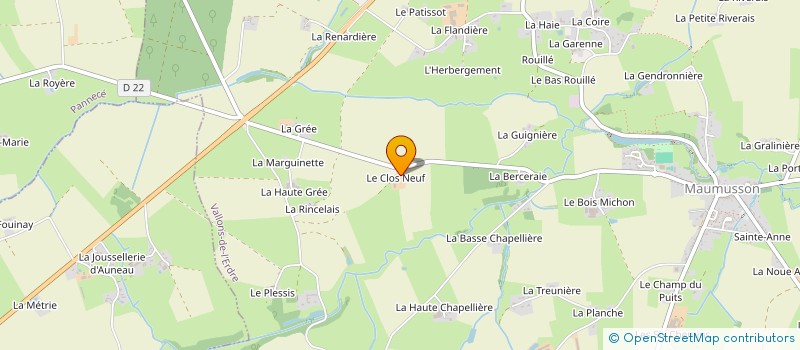 localisation de l'entreprise MADAME DENISE FERRON à VALLONS-DE-L'ERDRE