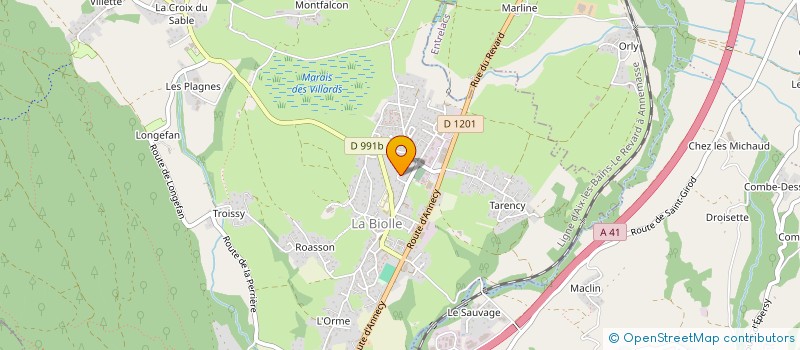 localisation de l'entreprise MADAME DENISE FRERE  LA BIOLLE