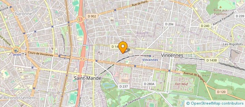 localisation de l'entreprise MADAME DENISE GARRIGUES  VINCENNES