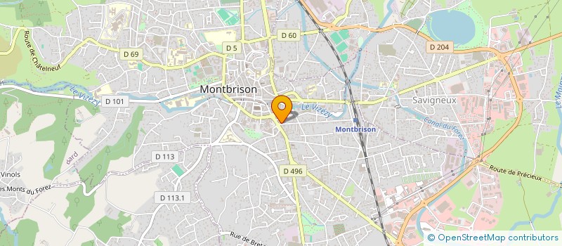 localisation de l'entreprise MADAME DENISE GAUDIN  MONTBRISON