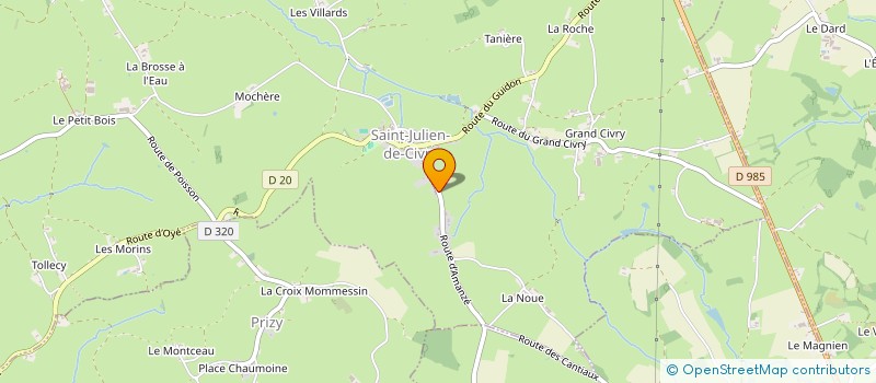 localisation de l'entreprise MADAME DENISE GELET  SAINT-JULIEN-DE-CIVRY