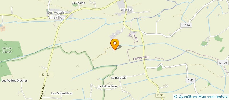localisation de l'entreprise MADAME DENISE GIRONDEAU à LES AUTELS-VILLEVILLON