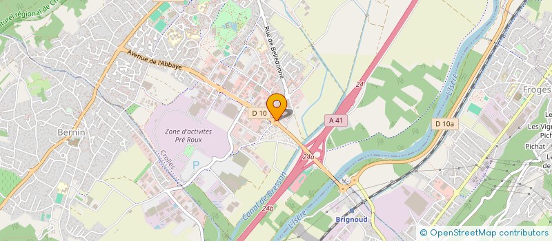 localisation de l'entreprise MADAME DENISE GODEFROY  CROLLES