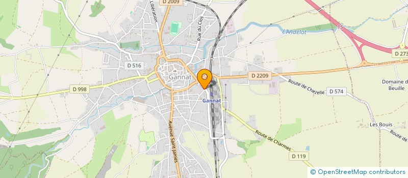 localisation de l'entreprise MADAME DENISE GOULFERT  MONTEIGNET SUR L'ANDELOT