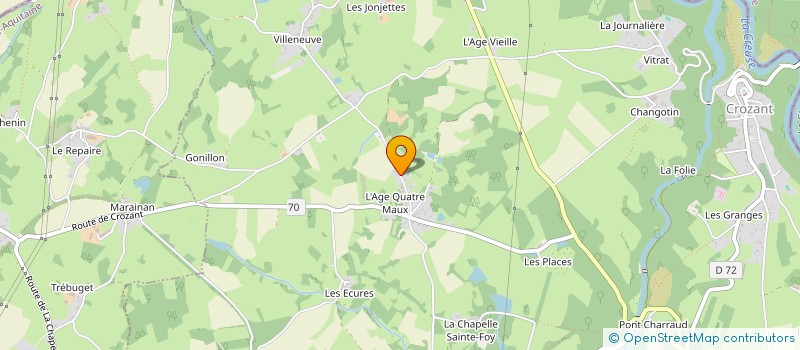 localisation de l'entreprise MADAME DENISE GOURIN à CROZANT