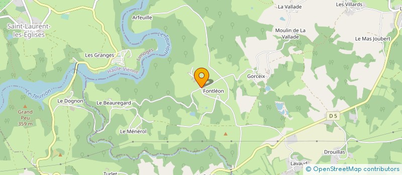 localisation de l'entreprise MADAME DENISE LAPRADE  ST MARTIN STE CATHERINE
