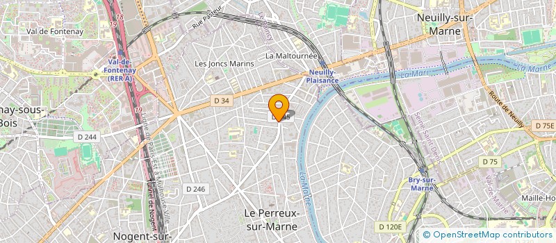 localisation de l'entreprise MADAME DENISE LE BOURLAY  LE PERREUX-SUR-MARNE