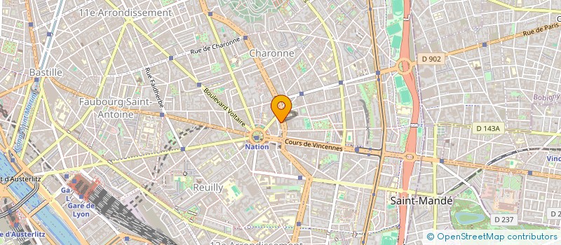 localisation de l'entreprise MADAME DENISE LEJARS à PARIS