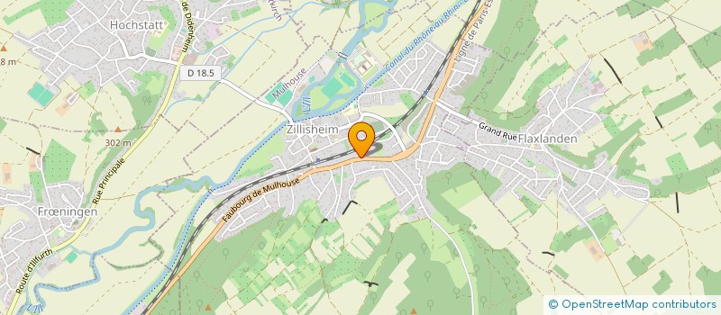 localisation de l'entreprise MADAME DENISE LINGELSER  ZILLISHEIM