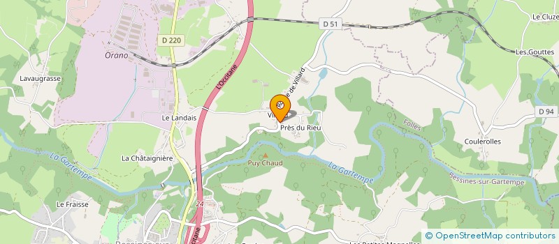 localisation de l'entreprise MADAME DENISE MARTIN  BESSINES-SUR-GARTEMPE