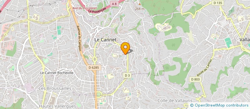 localisation de l'entreprise MADAME DENISE NULLUY à LE CANNET
