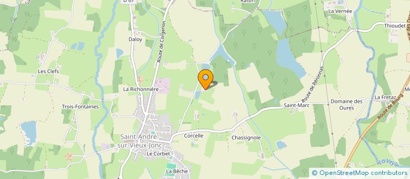 localisation de l'entreprise MADAME DENISE PACOUD  SAINT-ANDRE-SUR-VIEUX-JONC