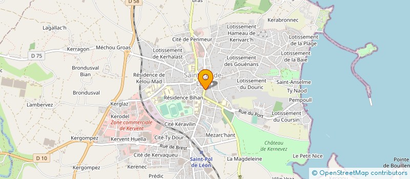 localisation de l'entreprise MADAME DENISE PARRON  SAINT-POL-DE-LEON