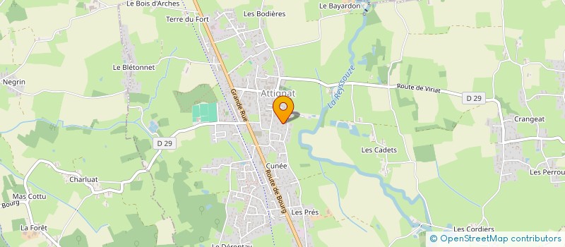 localisation de l'entreprise MADAME DENISE PETITJEAN  ATTIGNAT