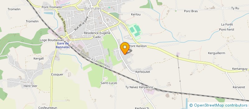 localisation de l'entreprise MADAME DENISE PEZENNEC  LE TREVOUX