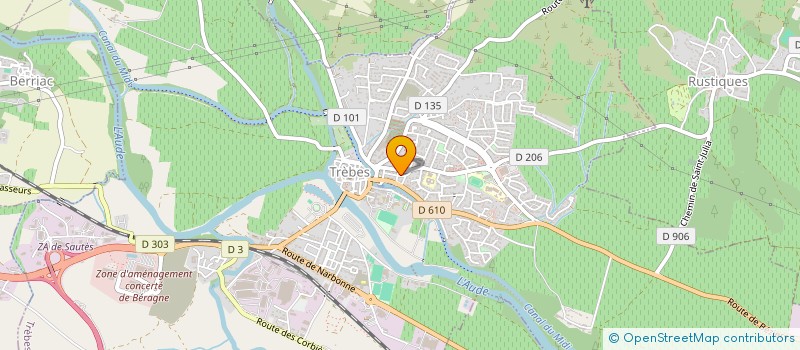 localisation de l'entreprise MADAME DENISE PEZET  TREBES