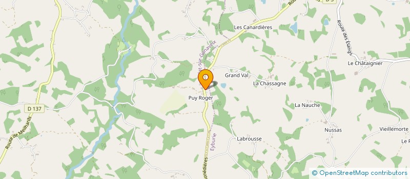 localisation de l'entreprise MADAME DENISE PRADEAUX à CONDAT-SUR-GANAVEIX