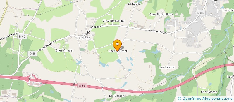 localisation de l'entreprise MADAME DENISE PRADEL  ORLEAT