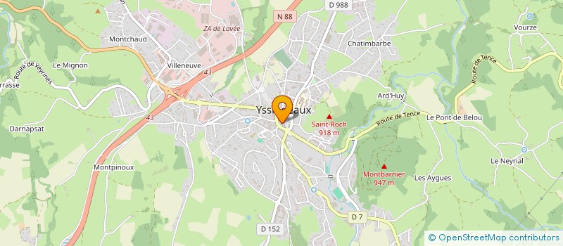 localisation de l'entreprise MADAME DENISE REYNAUD  YSSINGEAUX