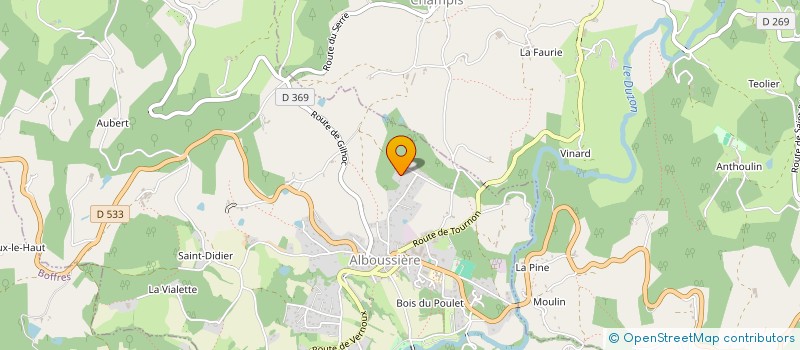 localisation de l'entreprise MADAME DENYSE BAYLE  ALBOUSSIERE