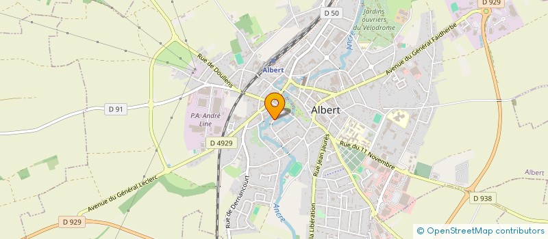 localisation de l'entreprise MADAME DEPRET VANTHOURNOUT à ALBERT