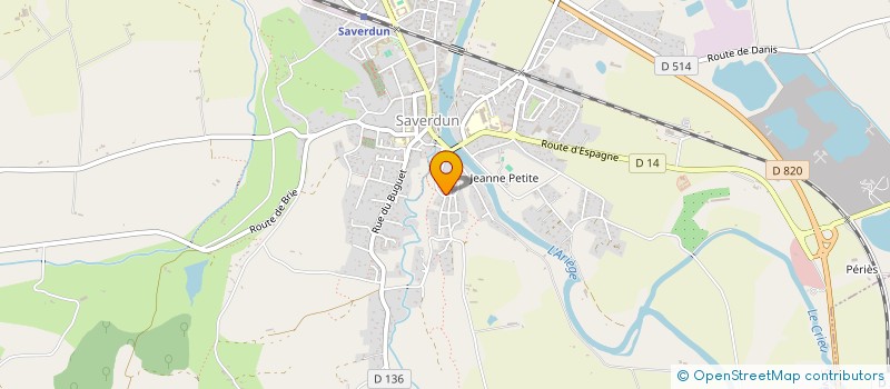 localisation de l'entreprise MADAME DESIREE JOUJOUX à SAVERDUN