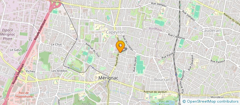 localisation de l'entreprise MADAME DESIREE RIVERA TOLEDANO  MERIGNAC