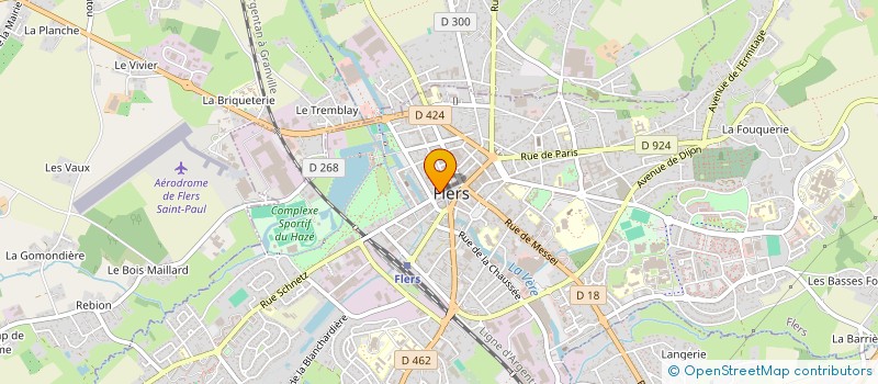 localisation de l'entreprise MADAME DHEROUVILLE HUE EPSE  FLERS