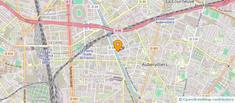 localisation de l'entreprise MADAME DHYHIA AKLIL  AUBERVILLIERS