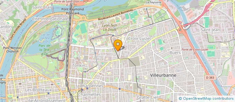 localisation de l'entreprise MADAME DIAE ELAKRAMINE  VILLEURBANNE