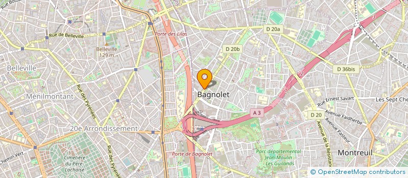 localisation de l'entreprise MADAME DIALLA YATERA à BAGNOLET