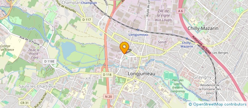 localisation de l'entreprise MADAME DIAMELLA BORDIN  LONGJUMEAU