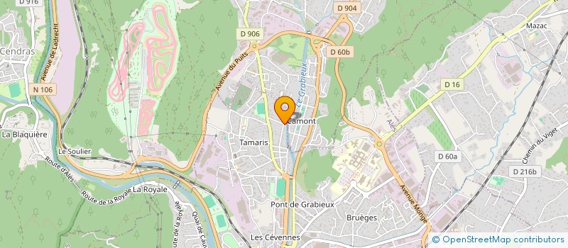 localisation de l'entreprise MADAME DIANA HAFFIDI à ALES