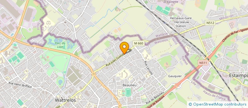 localisation de l'entreprise MADAME DIANE BRUZAC  WATTRELOS